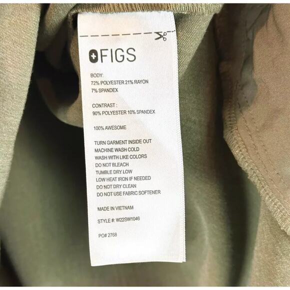 Figs Womens Saiya Scrub Top XL Workwear Short Sleeve Medical Uniform Nursing - Picture 8 of 8